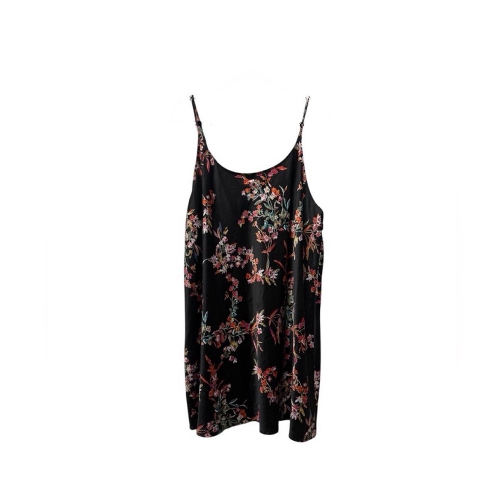 Joyspun Floral Black Satin Camisole Nightie